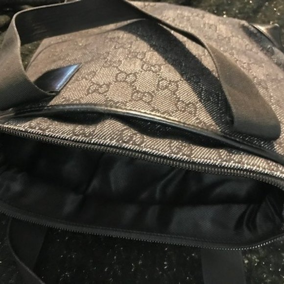 Gucci Vintage Black GG Canvas Handbag/ Shoulder Bag / Tote - 1990's - Picture 12 of 16